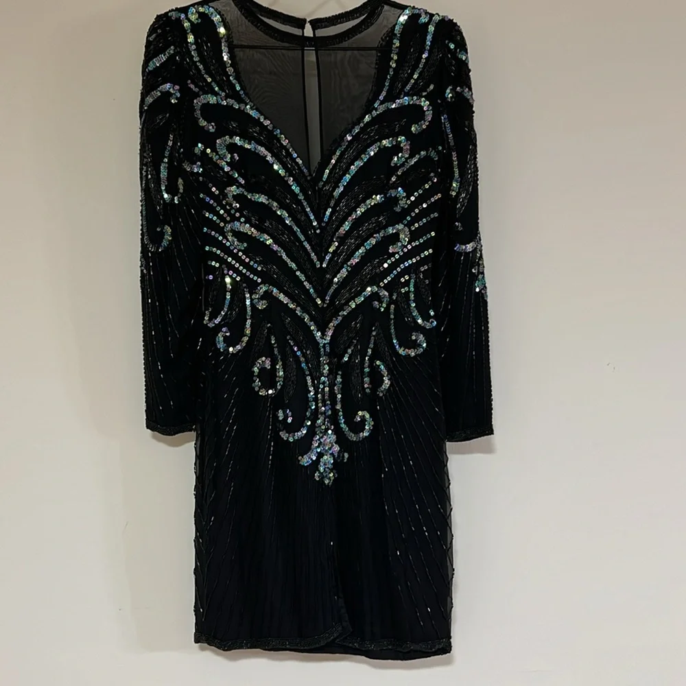 A.J Bari Petites sparkling Dress 4 - Picture 4 of 4
